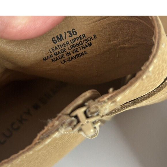 Lucky Brand Zavrina Bootie Zip Up Ankle Boot Stacked Block Heel Women's 6 - Picture 10 of 11